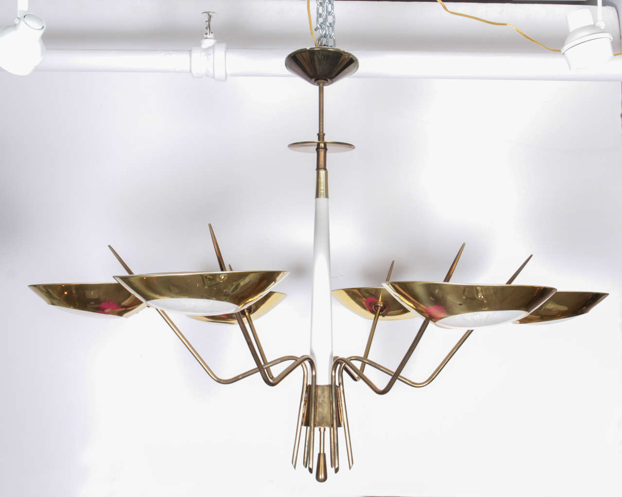 Large Stilnovo Six Light Chandelier