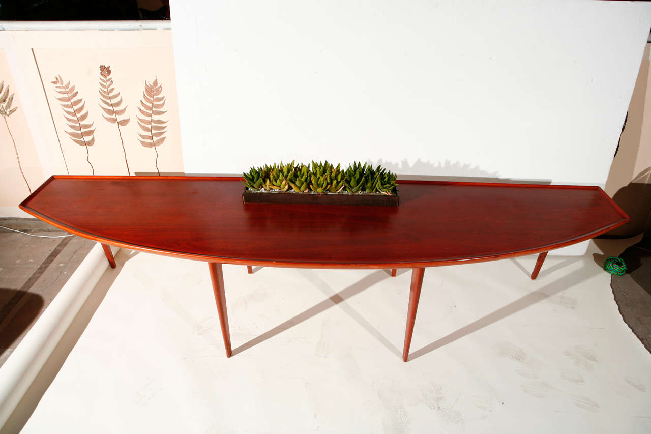 mid century coffee table with planter insert