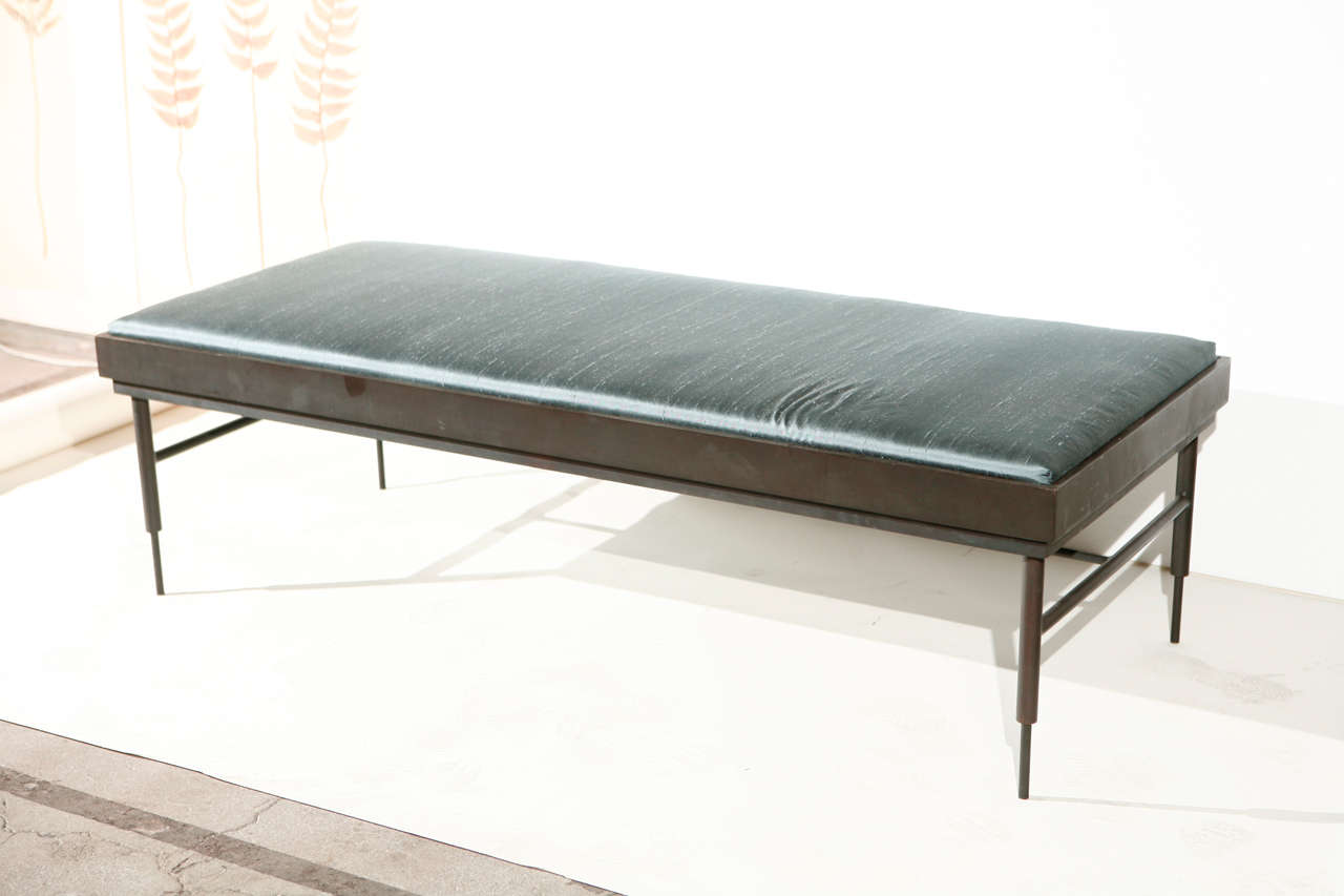 American Pair of Bronze Benches