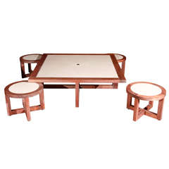 Low Table with Four Stools