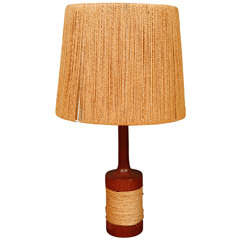 Danish Teak Lamp w/ Cord Shade