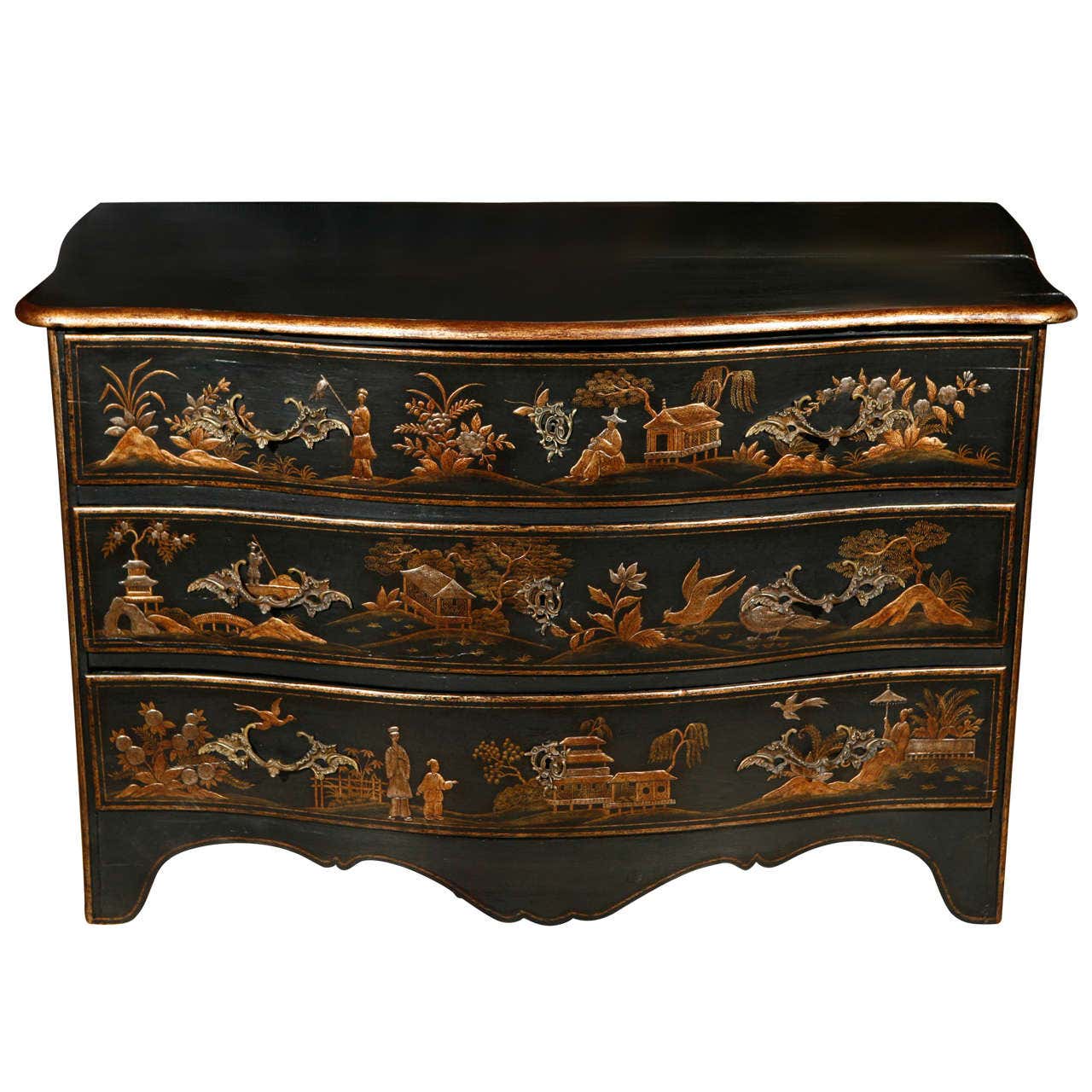 Chinese Commode Table French 18th Century Chinoiserie Commode For Sale at 1stDibs