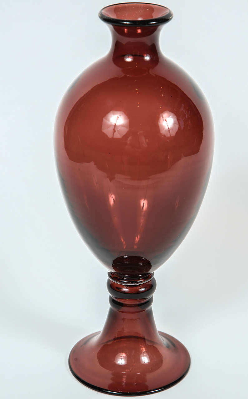 Pair of Purple Glasses Vases