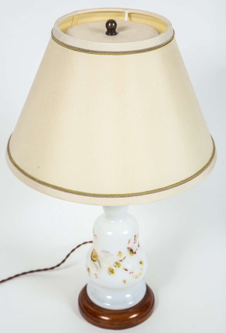 Milk Glass Lamp 1