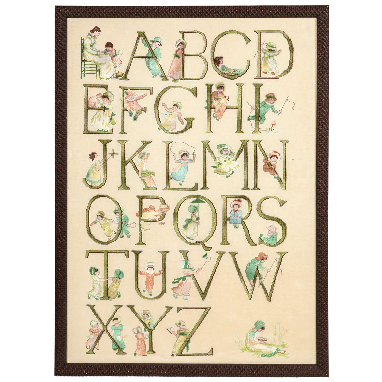 Needlepoint Alphabet at 1stDibs