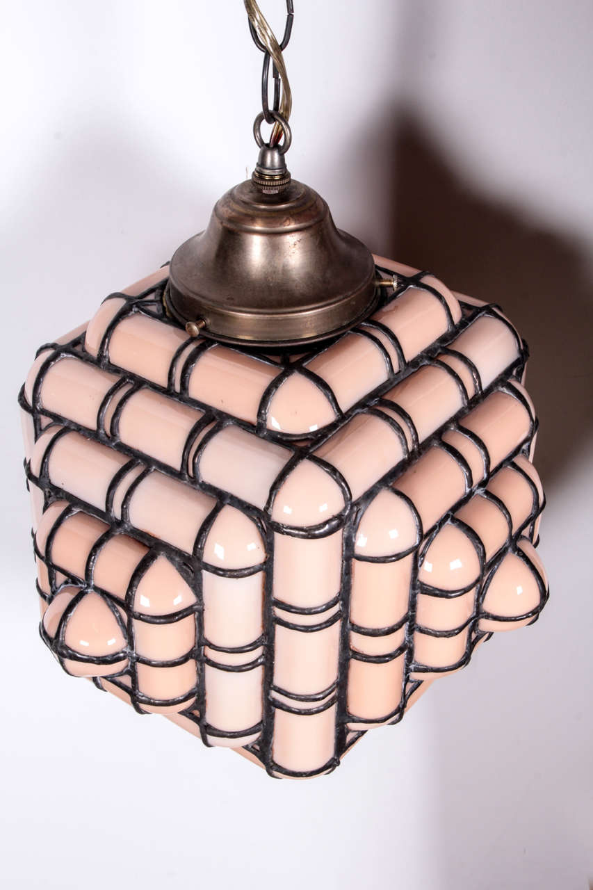 American Honeycomb Glass Light Fixture by Adam Kurtzman