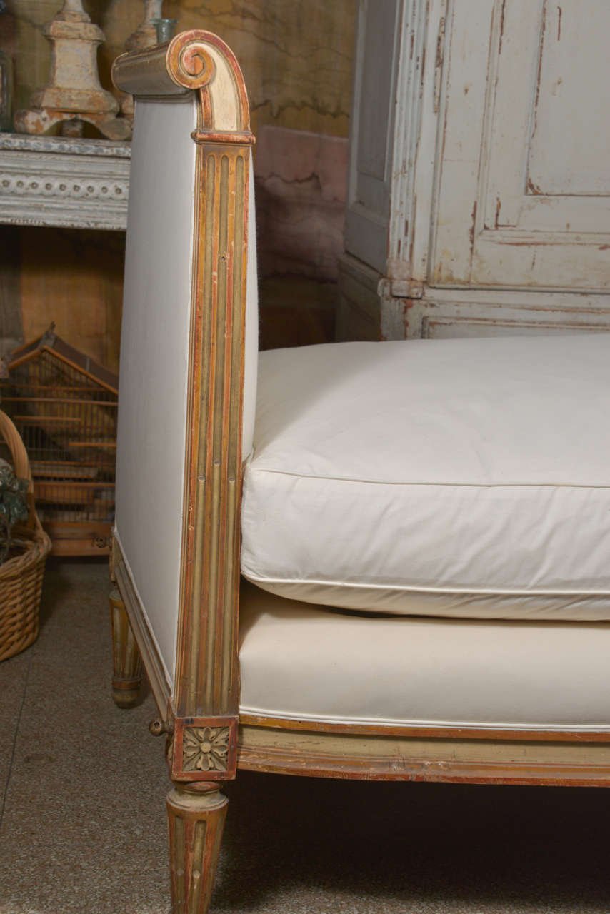 19th Century French Painted Louis XVI Style Daybed