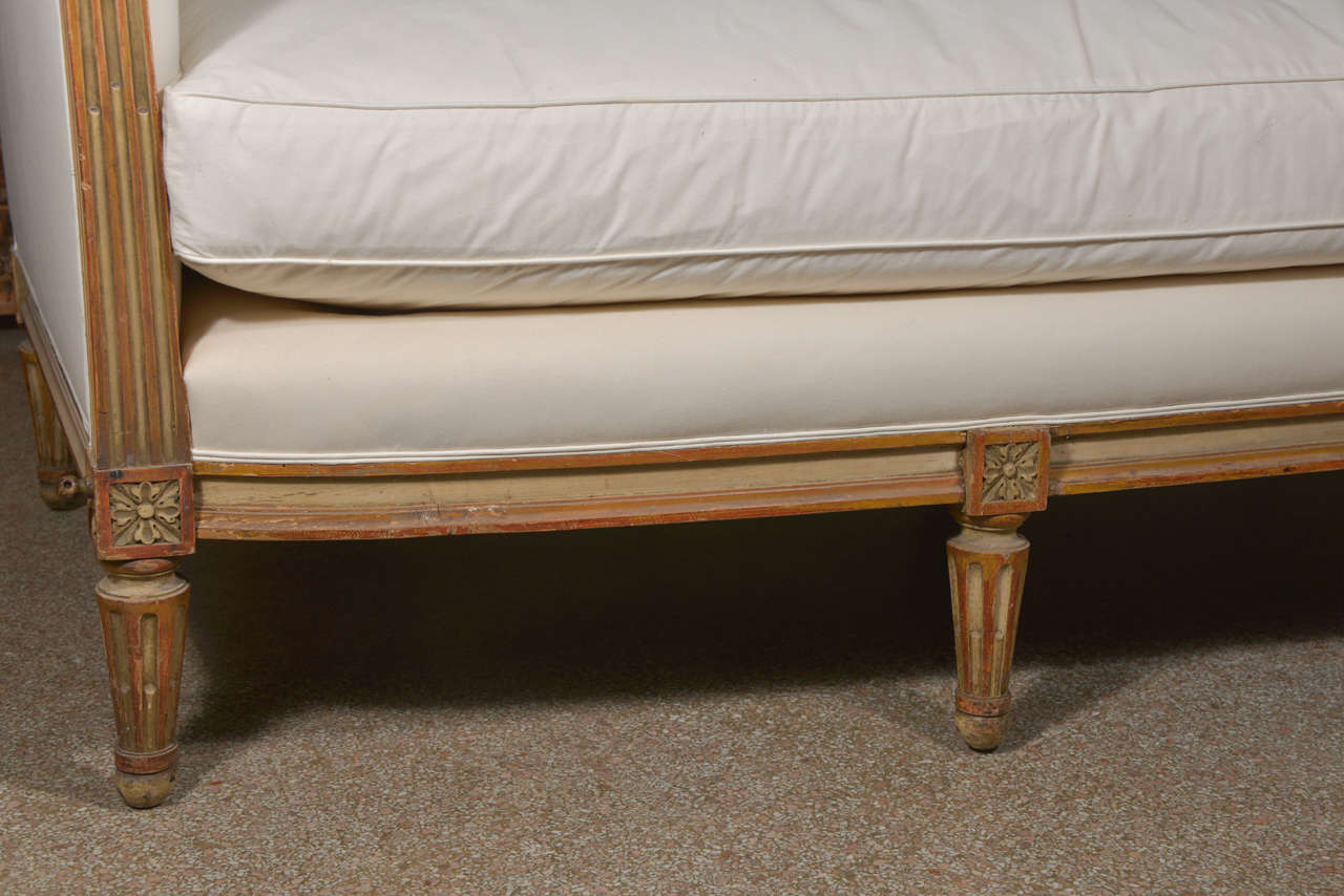Wood French Painted Louis XVI Style Daybed