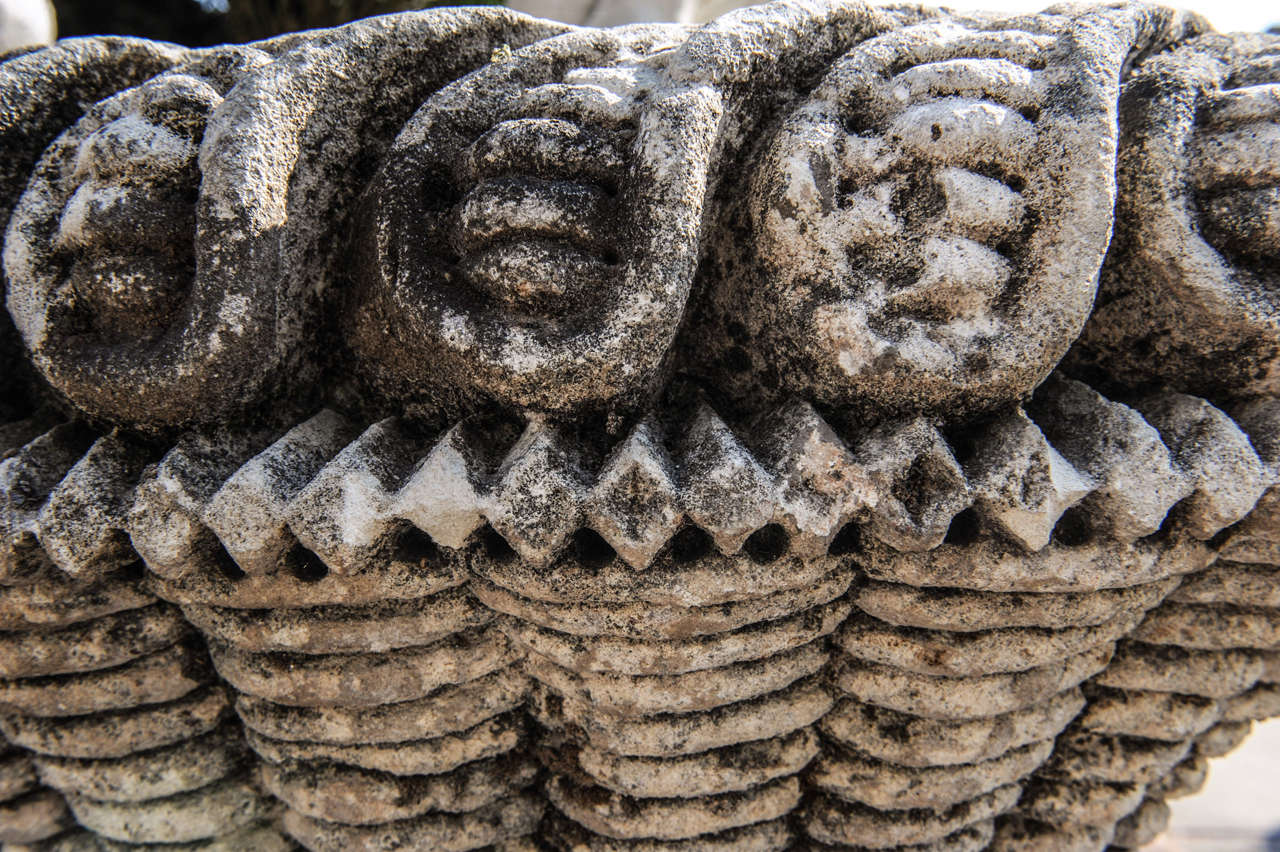 18th Century and Earlier An 18th century carved limestone basket