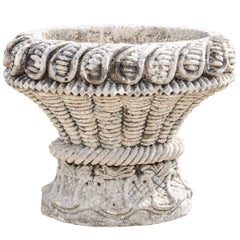 An 18th century carved limestone basket
