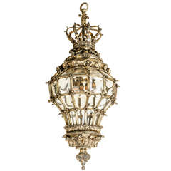 A large French Ormolu hall lantern in the style of Henri Vian, Paris