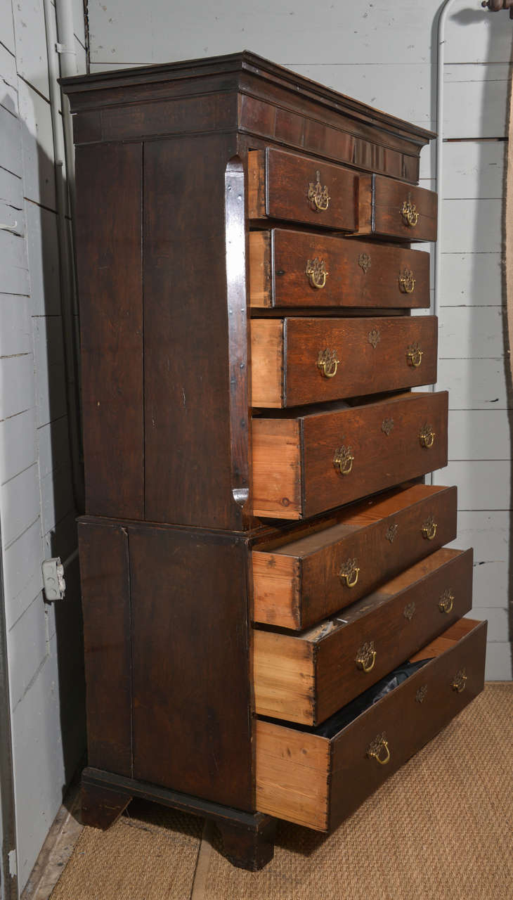 British 18th Century Chippendale Period Tall Chest