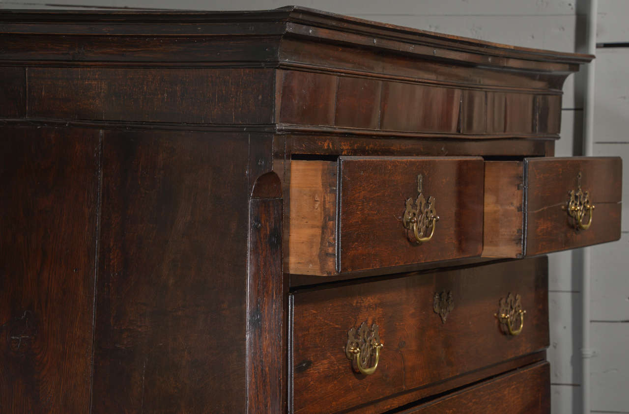 Hand-Carved 18th Century Chippendale Period Tall Chest