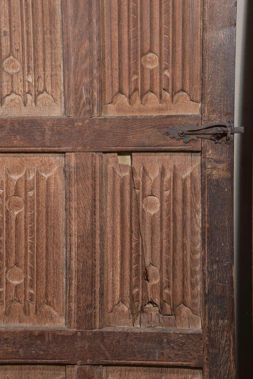 18th Century and Earlier Set of Eleven 16th Century Carved Linenfold Wood Panels