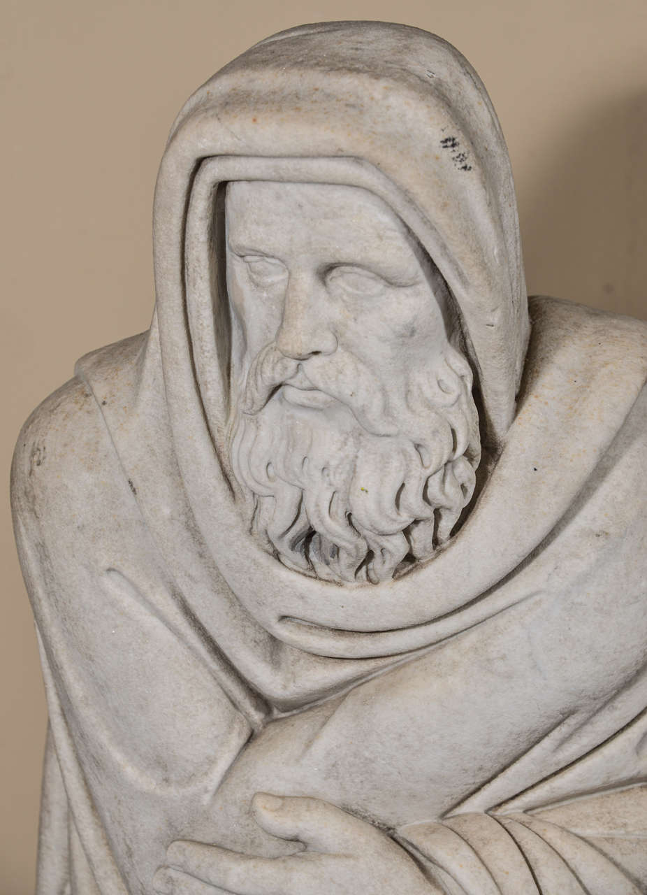 Italian Carrara Marble Statue at 1stDibs