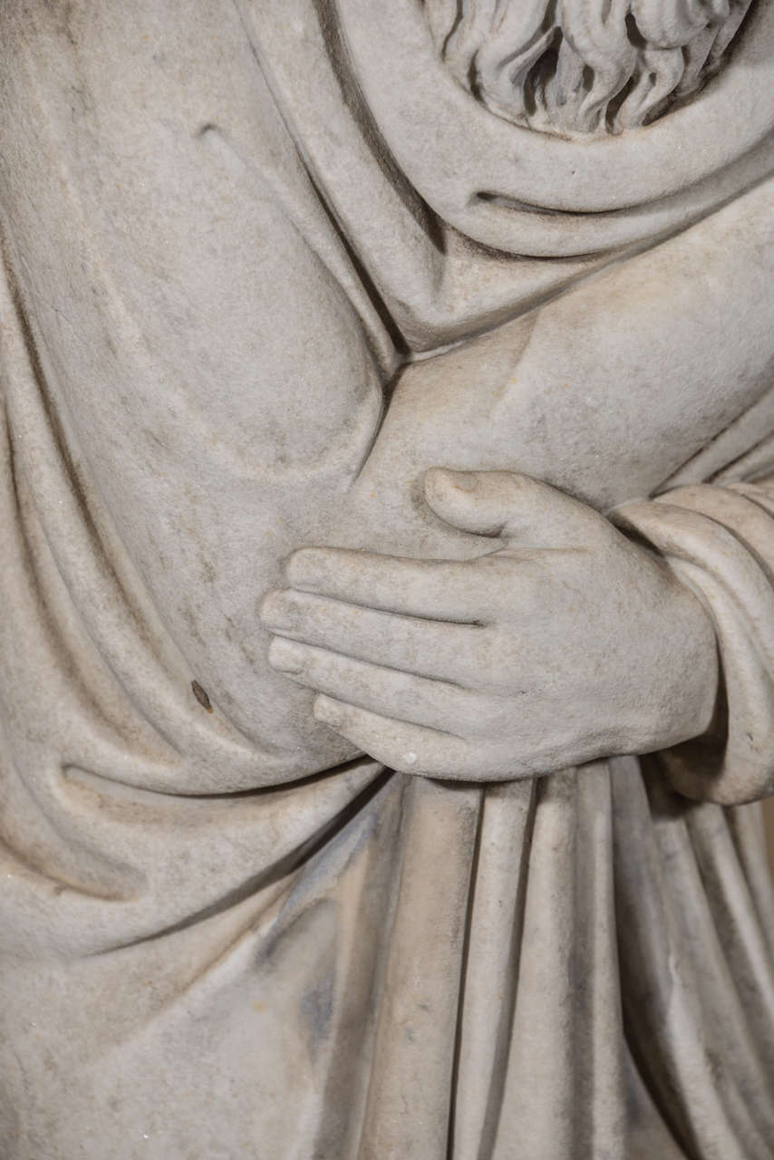 Italian Carrara Marble Statue at 1stDibs