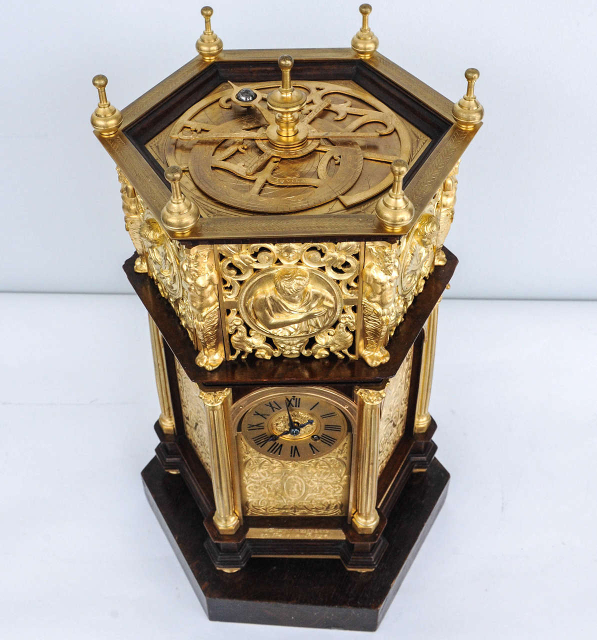 An impressive French astronomical centerpiece table clock, circa 1880 1