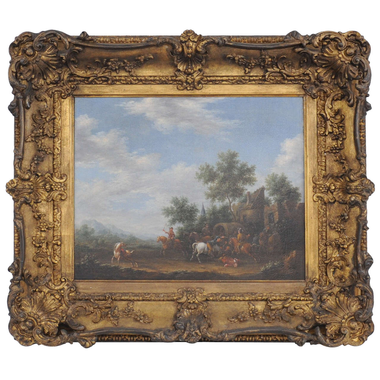 A 17th c. Dutch oil painting For Sale