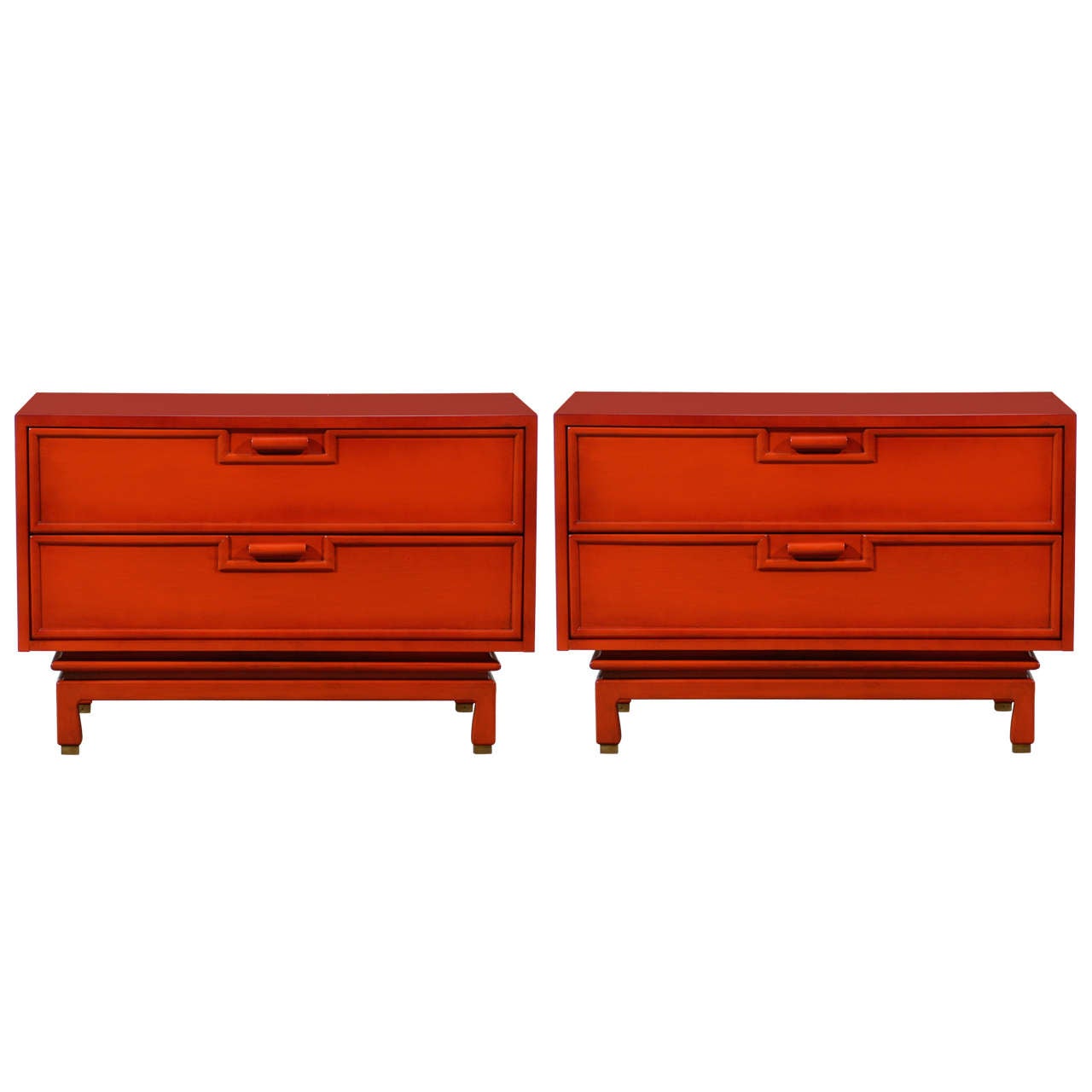 Striking Pair of End Tables/ Night Stands by American of Martinsville