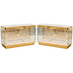Fabulous Lucite Display Cabinet by Charles Hollis Jones - Pair Available