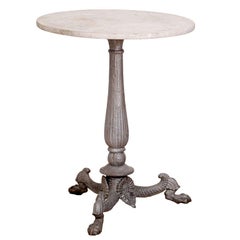 Swedish Cast Iron Marble Table