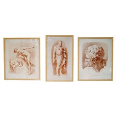 Set of  Three Classical Drawings