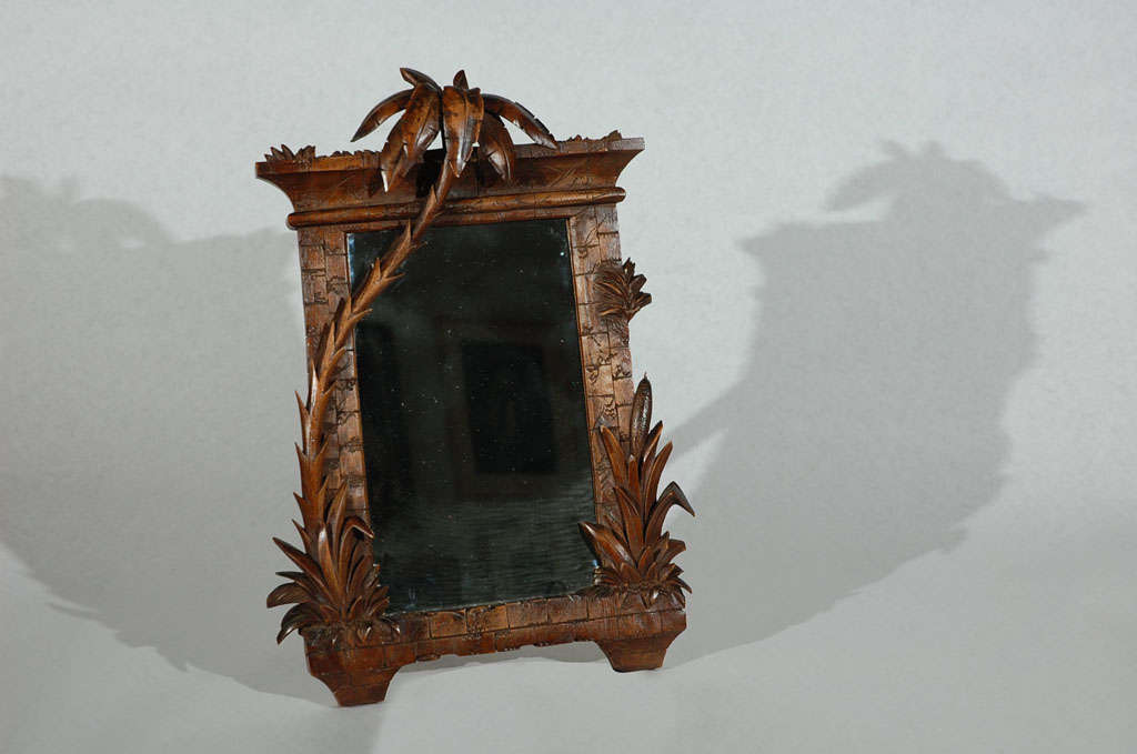 Hand Carved Egyptian Revival Dressing Table Mirror