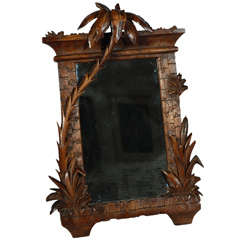 Hand Carved Egyptian Revival Dressing Table Mirror