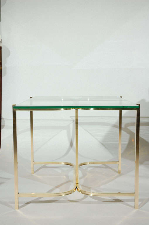 Pair of Italian Brass and Lucite Side Tables 6