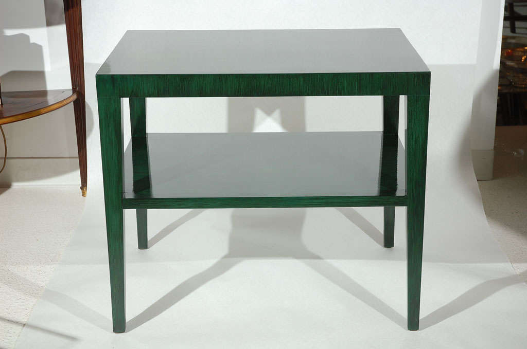 American Hand Painted Two-Tier Side Table by William Haines