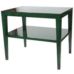 Retro Hand Painted Two-Tier Side Table by William Haines