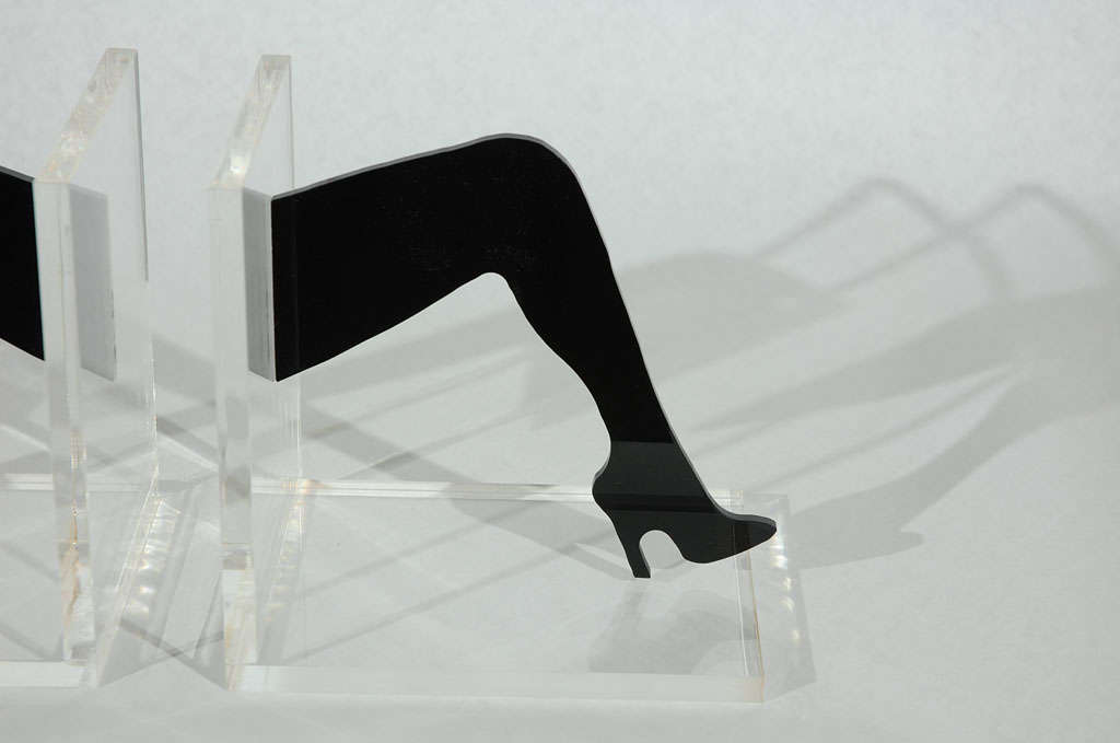 Vintage Lucite Bookends at 1stdibs
