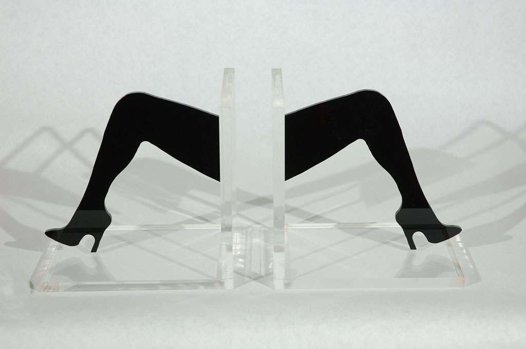 Vintage Lucite Bookends at 1stdibs