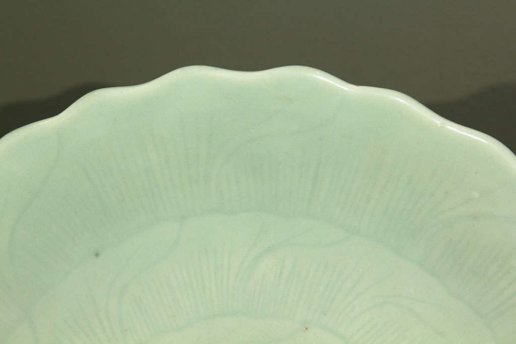 Japanese Celadon Porcelain Charger Bowl 1