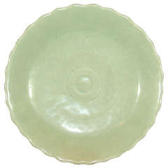 Japanese Celadon Porcelain Charger Bowl