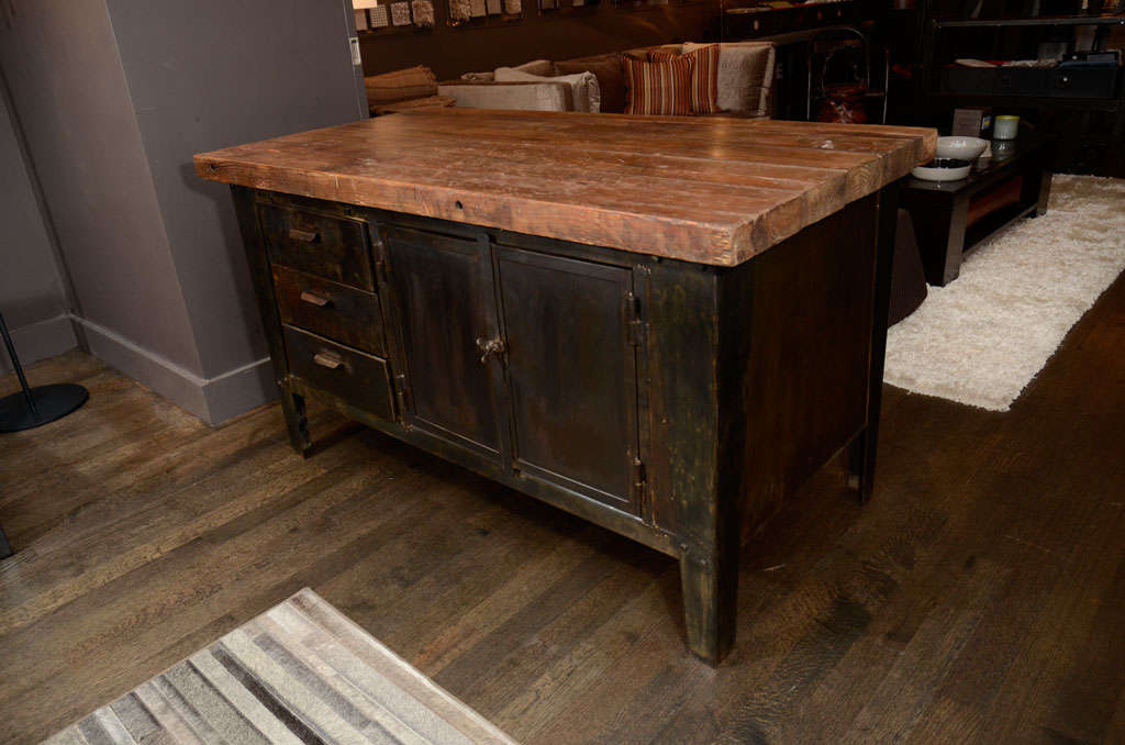 Low Cabinet with Wood Top