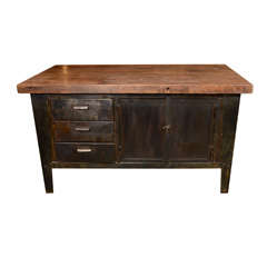 Low Cabinet with Wood Top