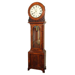 Antique Scottish mahogany longcase clock.