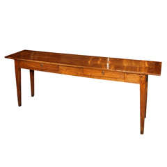 Antique French large two-drawer provincial server.