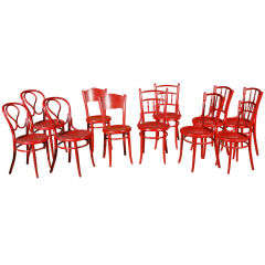 11 assorted Thonet dining chairs