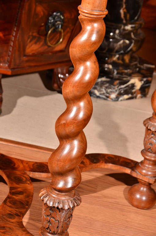 Wood Early 19th c William and Mary walnut side table