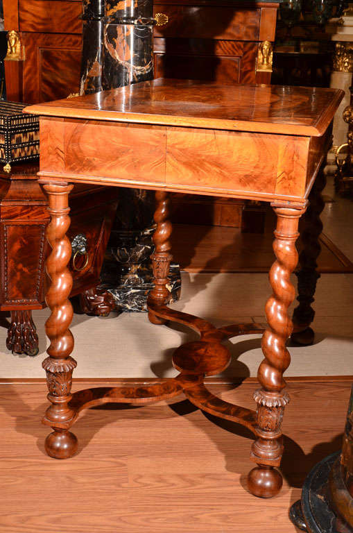Early 19th c William and Mary walnut side table 2