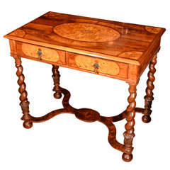 Early 19th c William and Mary walnut side table