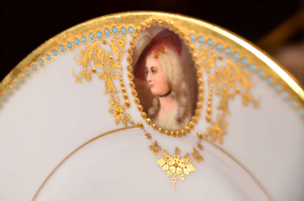 19th c set of Austrian Royal Vienna plates For Sale 1
