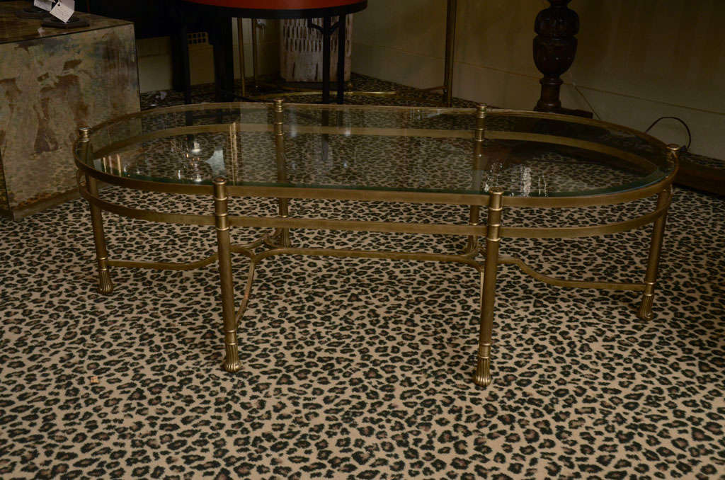 Brass Oval Coffee Table