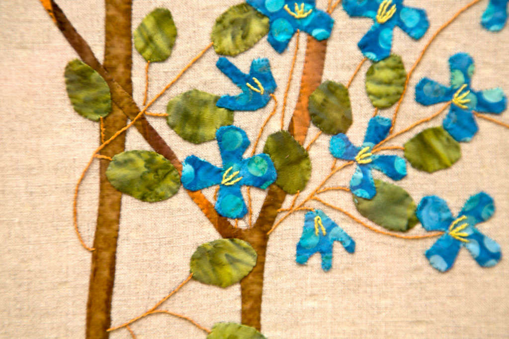 Botanical Handmade Textile In Excellent Condition In Mt. Kisco, NY
