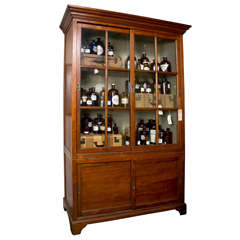 Bristish Colonial Teak Shop Cabinet, c. 1900
