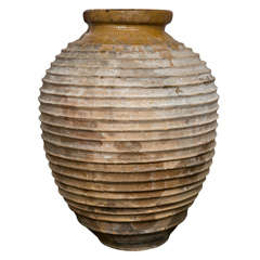 Greek terra cotta oil jar, mid-19th century