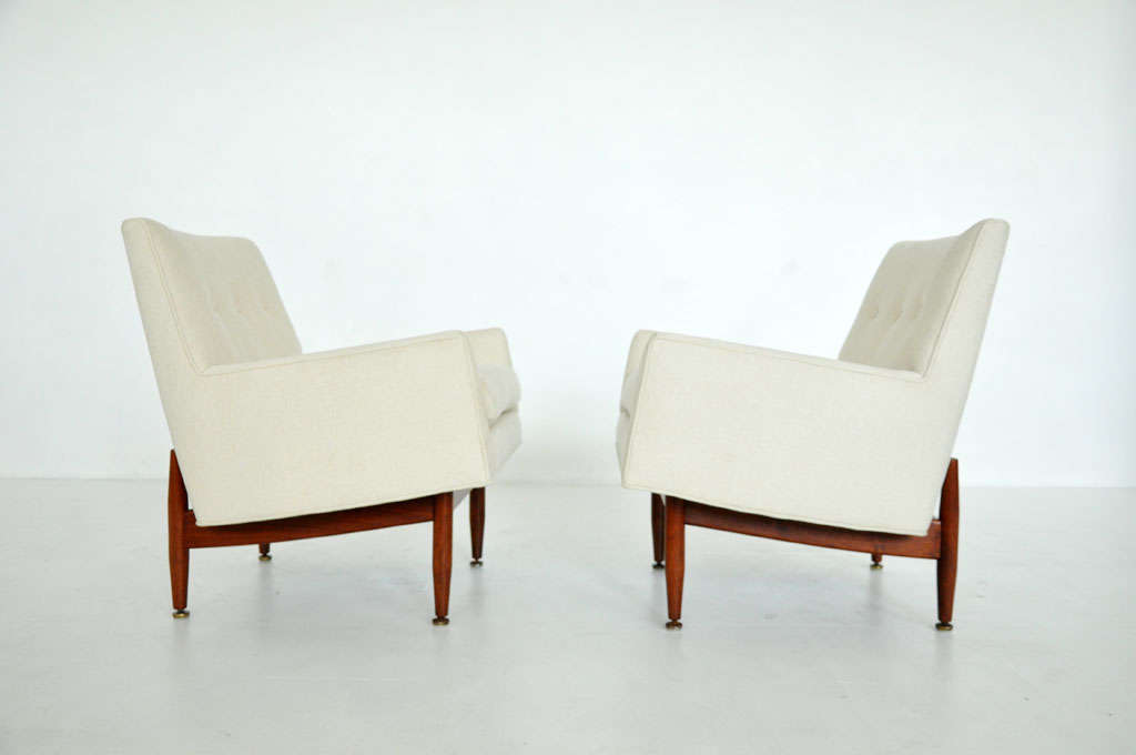 Jens Risom Lounge Chairs In Excellent Condition In Chicago, IL