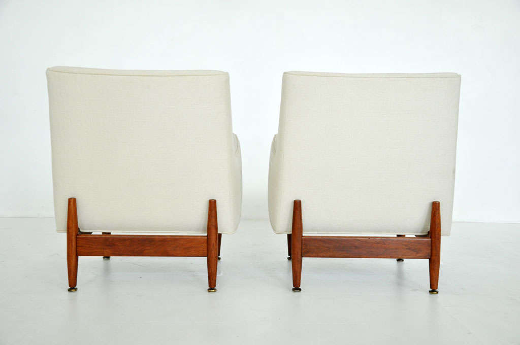 Wood Jens Risom Lounge Chairs